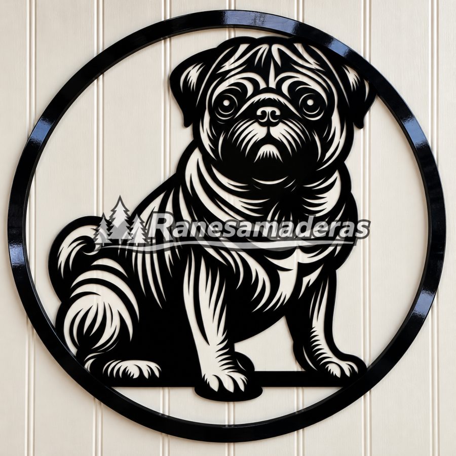 Perro Pug Sentado
